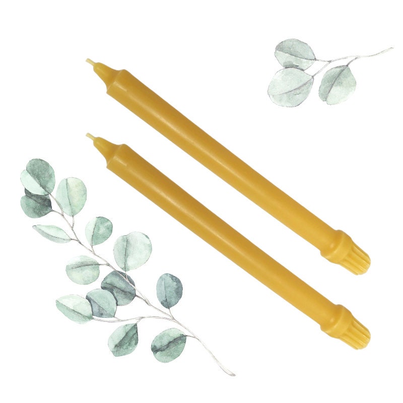Beeswax Taper Candles Set of 2