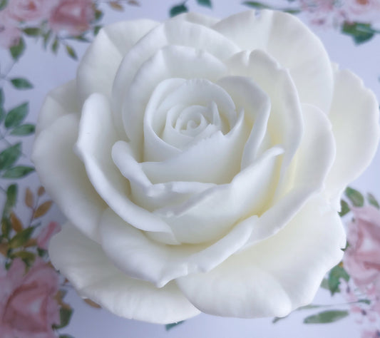 White Rose Soap Flower Box: Floral Scented Cocoa Butter Soaps