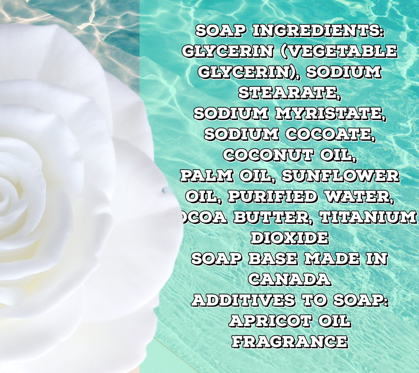 White Rose Soap Flower Box: Floral Scented Cocoa Butter Soaps