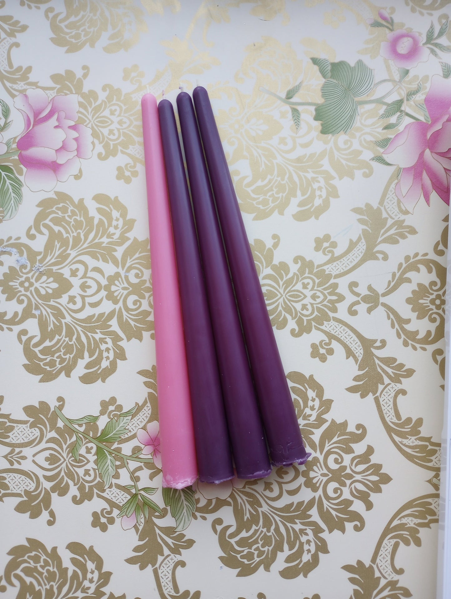 Beeswax Advent Candles Set: USA Cotton Wick Tapers, Christmas Decor