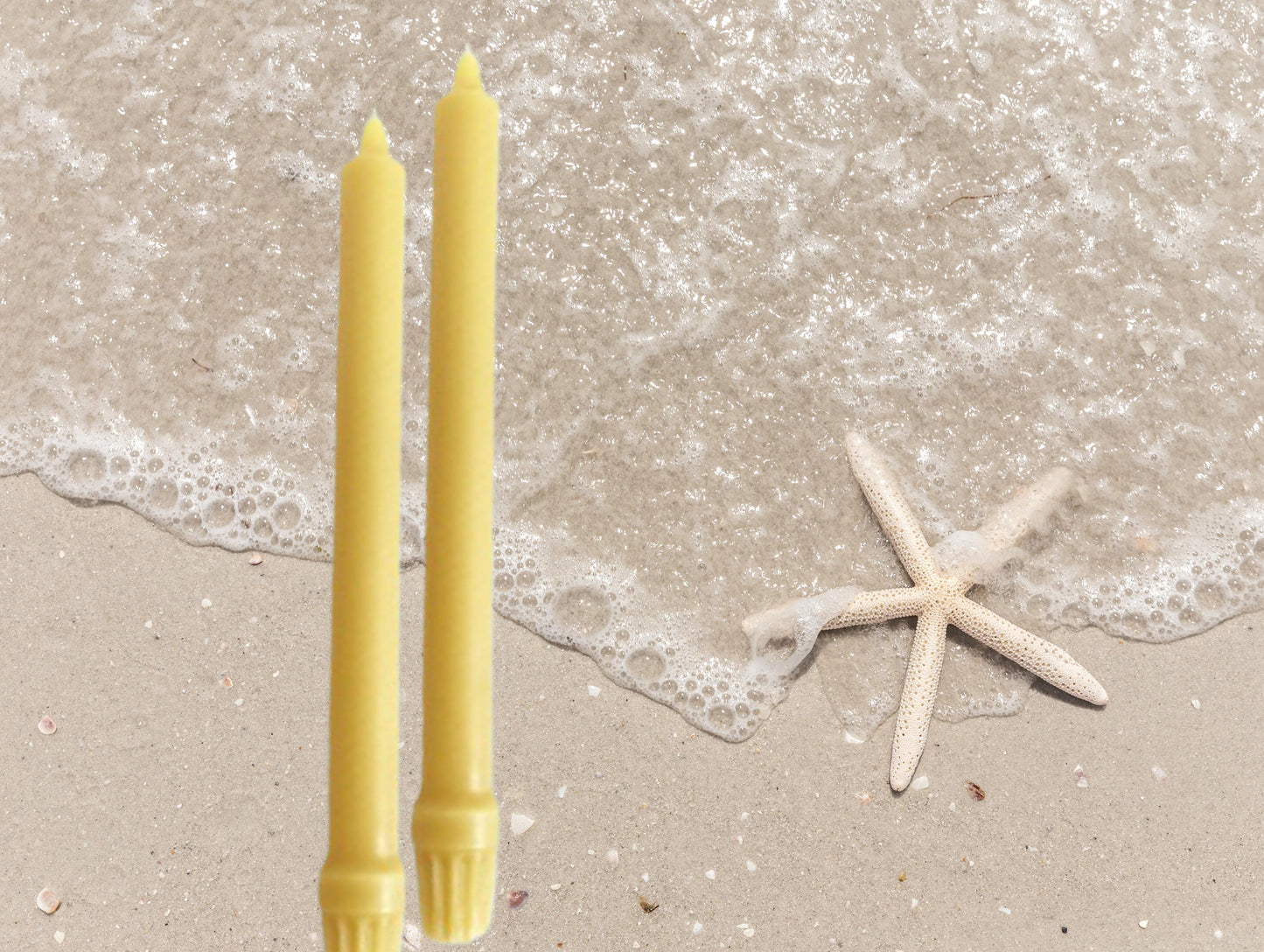 Natural Beeswax Taper Candle Set