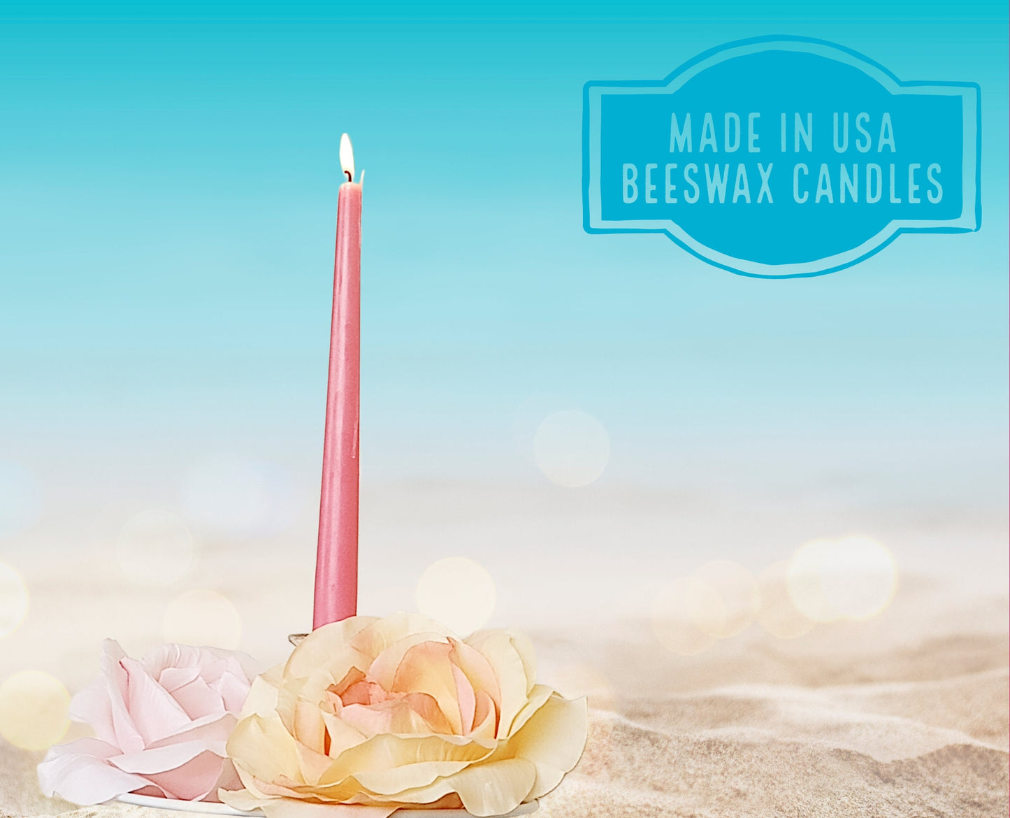 Pastel Beeswax Candle Birthday Gift