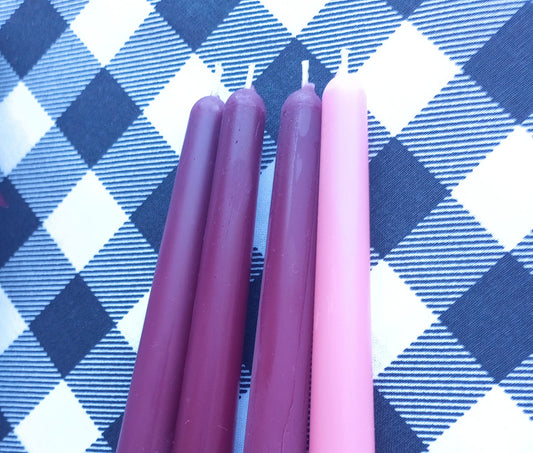 Beeswax Advent Candles Set: USA Cotton Wick Tapers, Christmas Decor