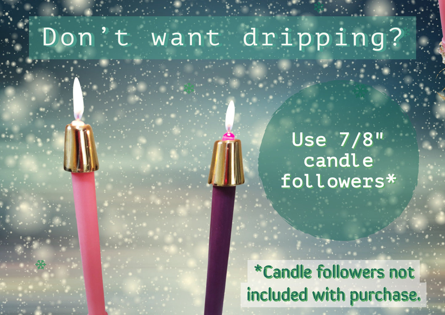 Green Beeswax Taper Candles - Set of 2 - Natural Honey Scent