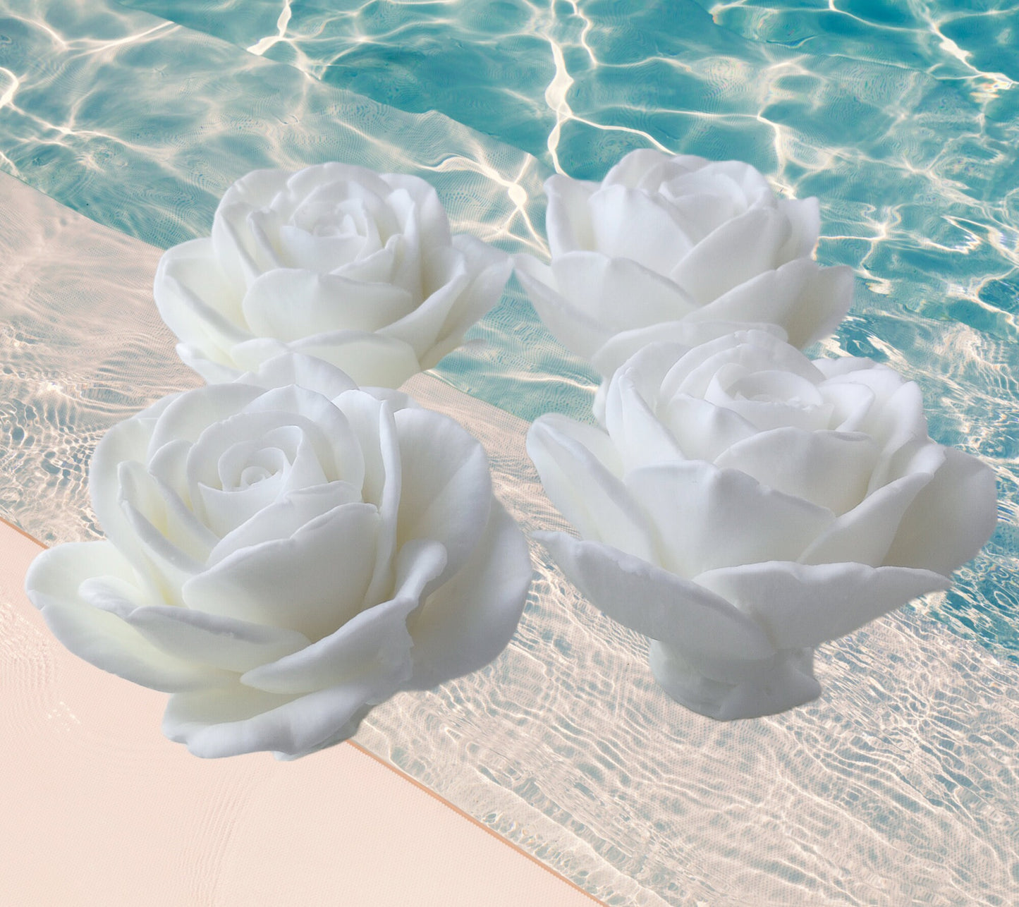 White Rose Soap Flower Box: Floral Scented Cocoa Butter Soaps