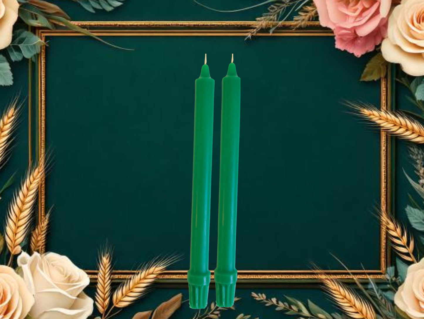 candles-set.jpg	Set of two 10-inch handmade green beeswax taper candles